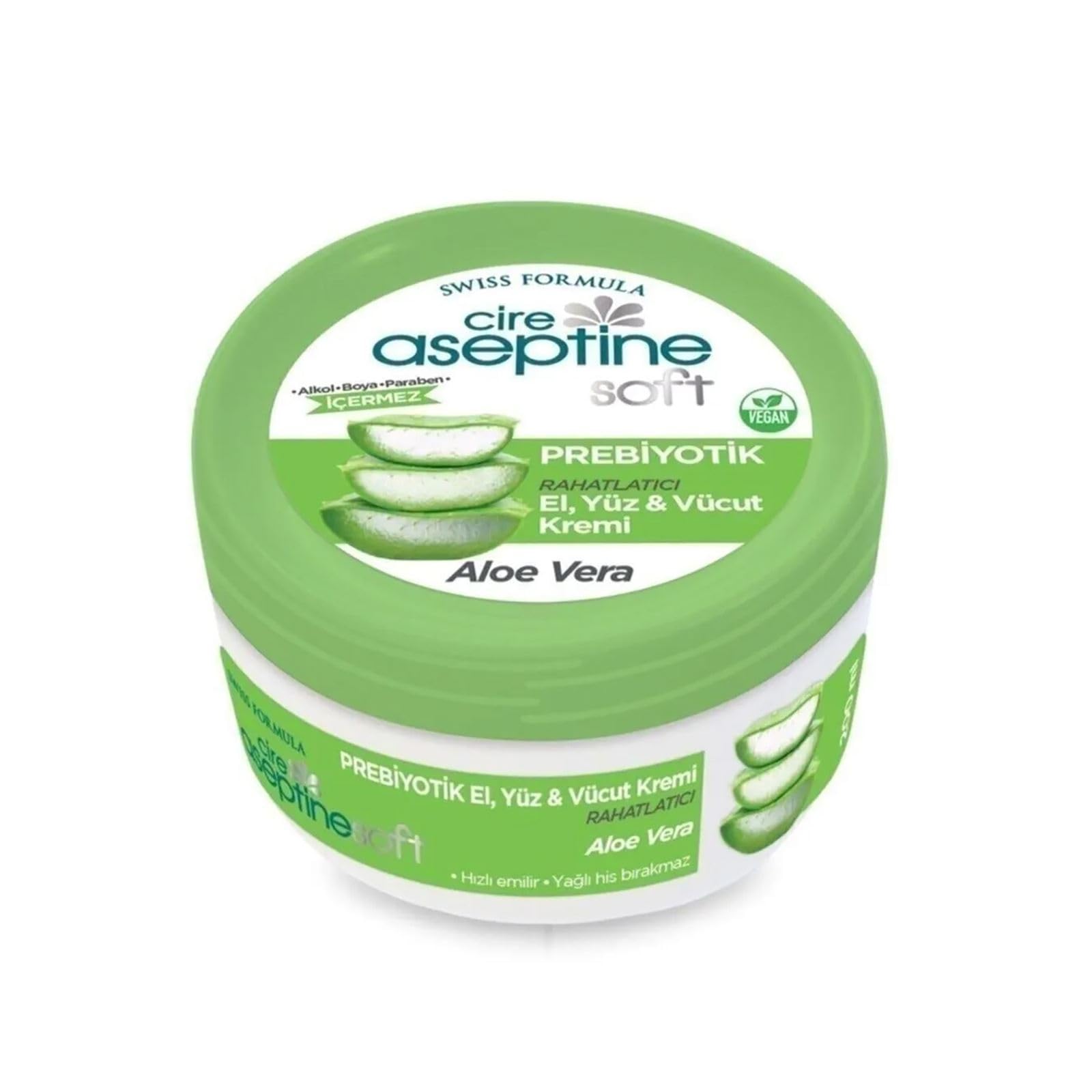 CİRE ASEPTİNE Soft Prebiyotik Aloe Vera El, Yüz ve Vücut Kremi 30 ml