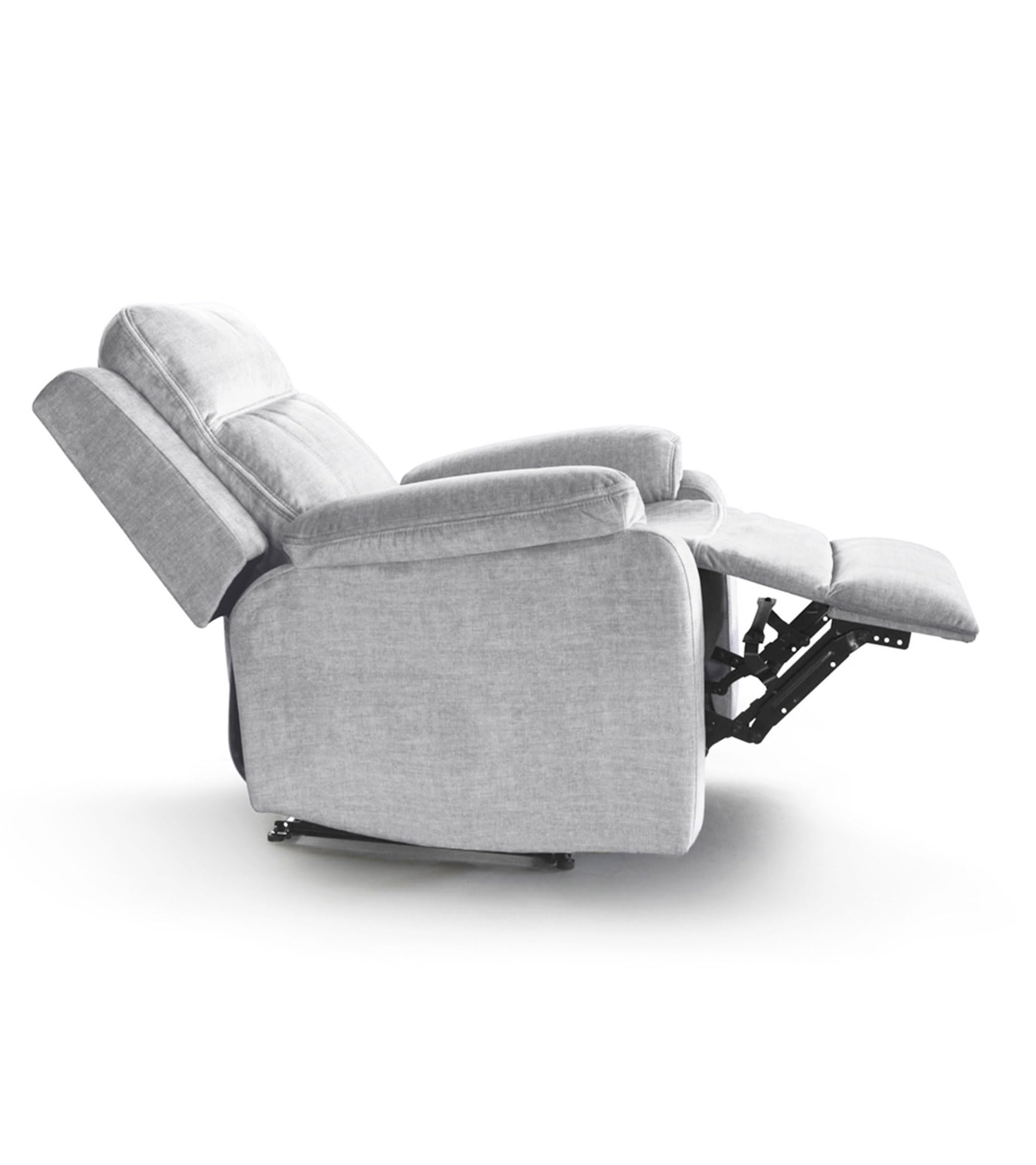 SWEET SOFA® Sillón Relax REIMON, sofá Individual, sillón reclinable de 3 Posiciones, Apertura por Palanca. (Gris)