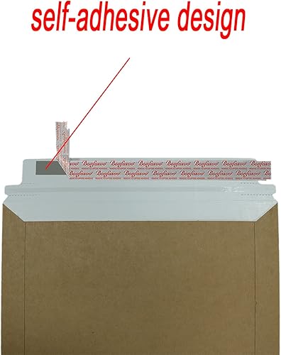Miniatura 10 de Paquete de 30 sobres rígidos de 6.25 x 8.25 pulgadas, color blanco, autosellado, se mantienen planos, cartón kraft sin doblar, para despegar y