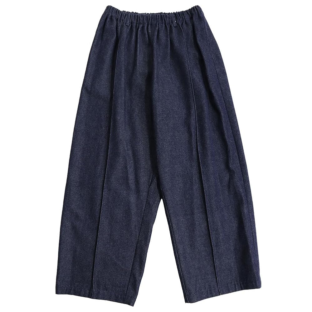 美品【儀右ヱ門 ギエモン GIEMON】藍染めプリーツ ワイド パンツ F