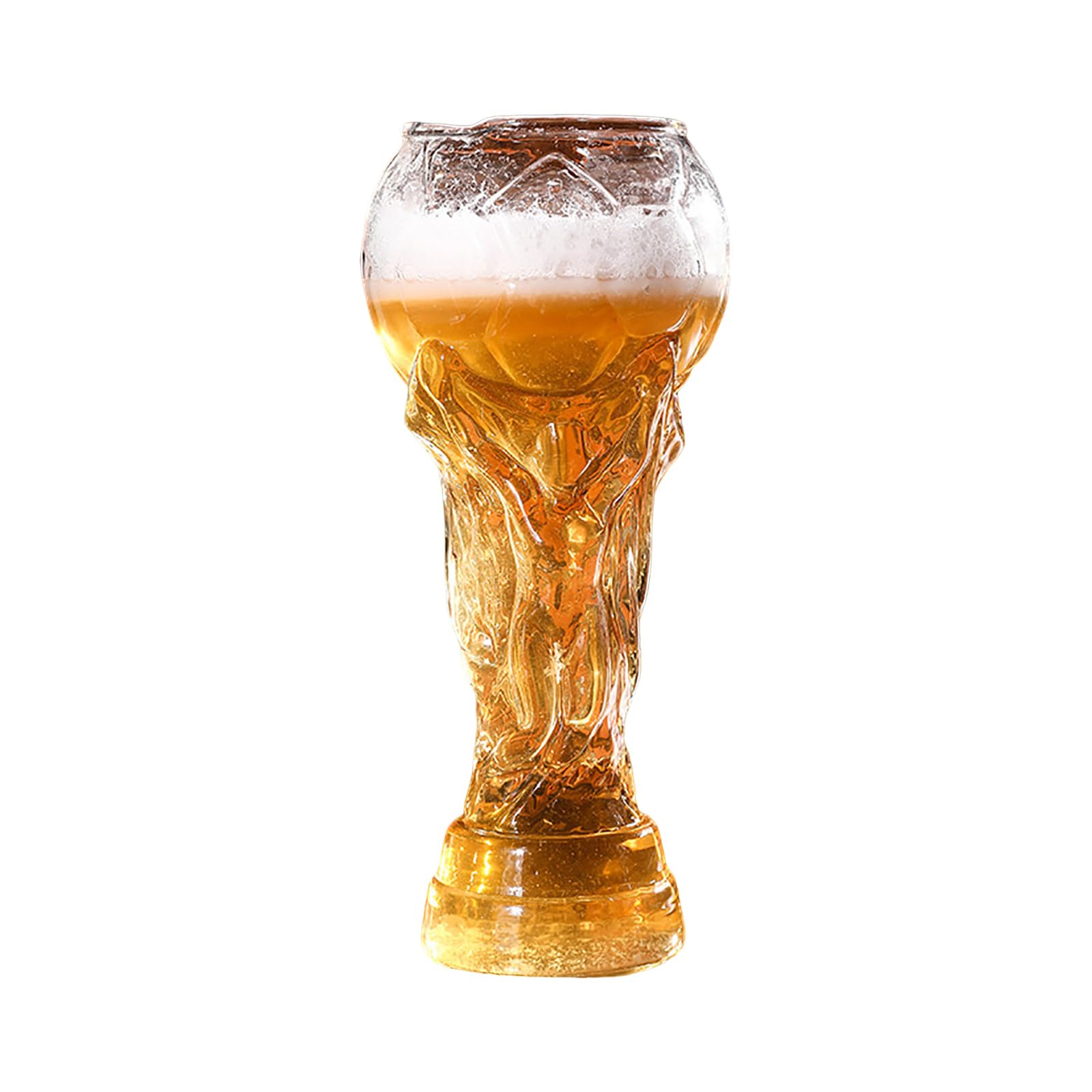 Trophy Style Beer Glass, 2026 Large Beer Mug for Football Match Day Bar Watch Party & Gift for Father Men and Passionate Soccer Football Fans at Home Celebrations Different Capacities