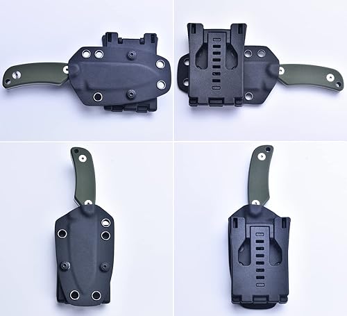 Miniatura 4 de Cuchillo de caza Survival EDC para hombres, cuchillo compacto de hoja fija de 5.87 pulgadas con vaina kydex vertical/horizontal, cuchillo de cuello