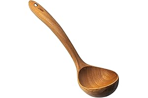 11.5-Inch Teak Wood Soup Ladle