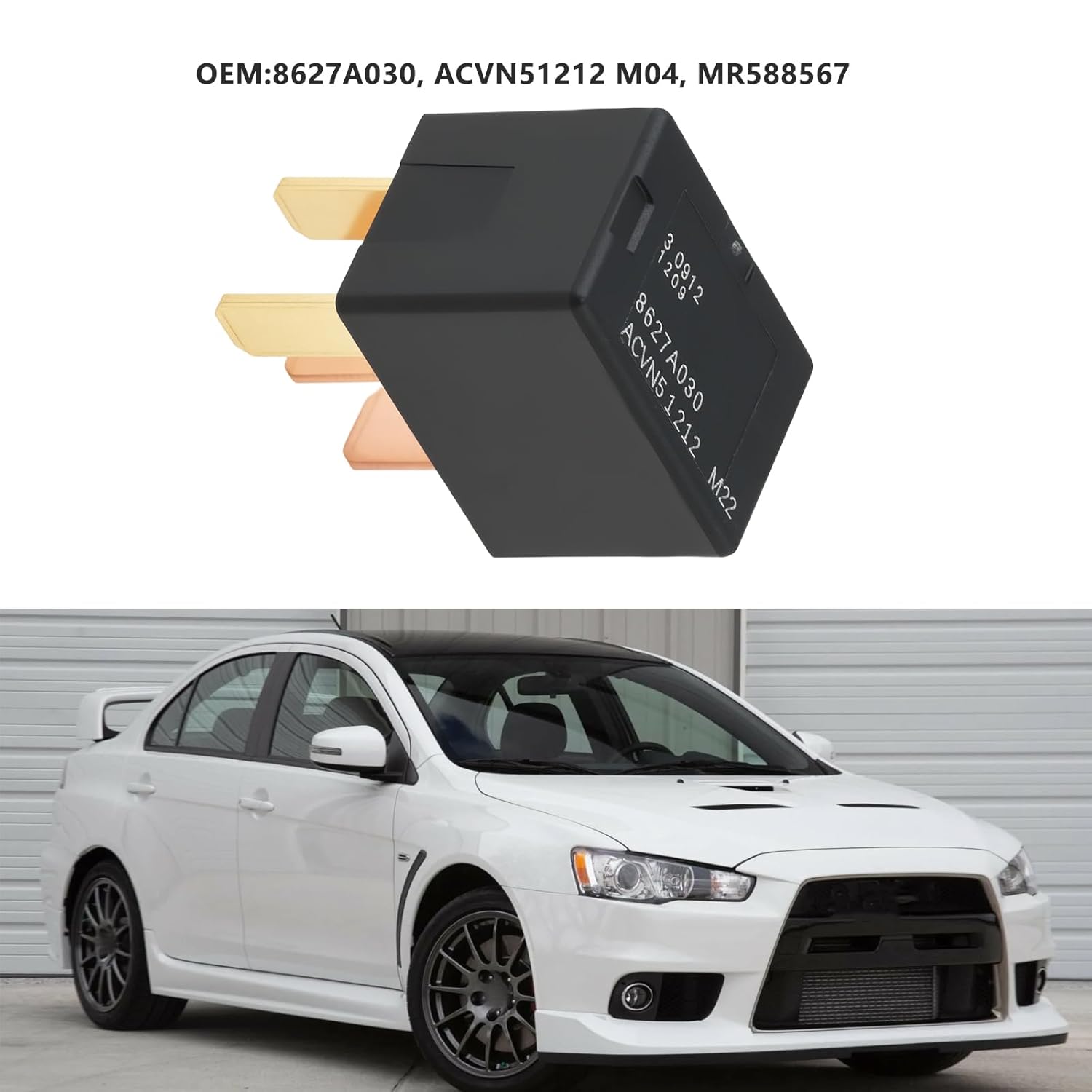 EMSea 4Pin Automobile Relay 8627A030 Compatible with Mitsubishi Lancer EVO X Models 2005-2020 most model
