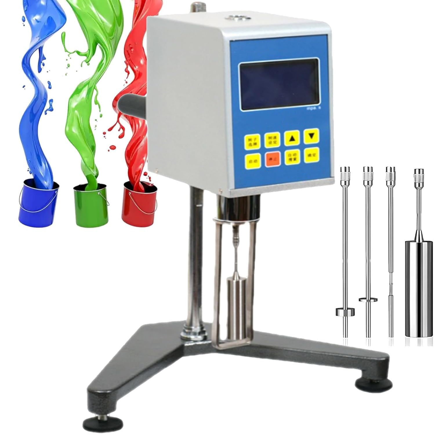 Viscosímetro rotacional digital, fluidímetro de viscosidad de laboratorio, medidor de viscosidad rotacional digital, medidor de fluidímetro portátil, para laboratorios, fábricas e industrias. NDJ-9S