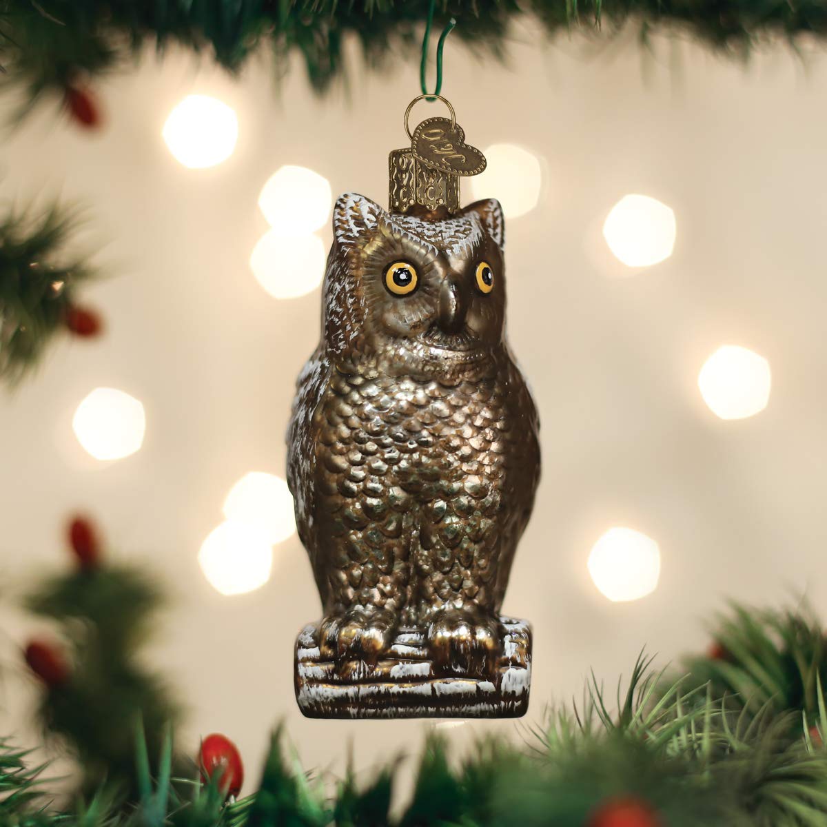 Amazon.co.jp: Old World Christmas ヴィンテージ風賢い古いフクロウ