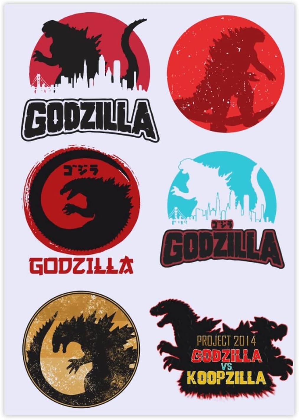 Amazon | ゴジラゴジラ ステッカーセット ステッカー クリスタル