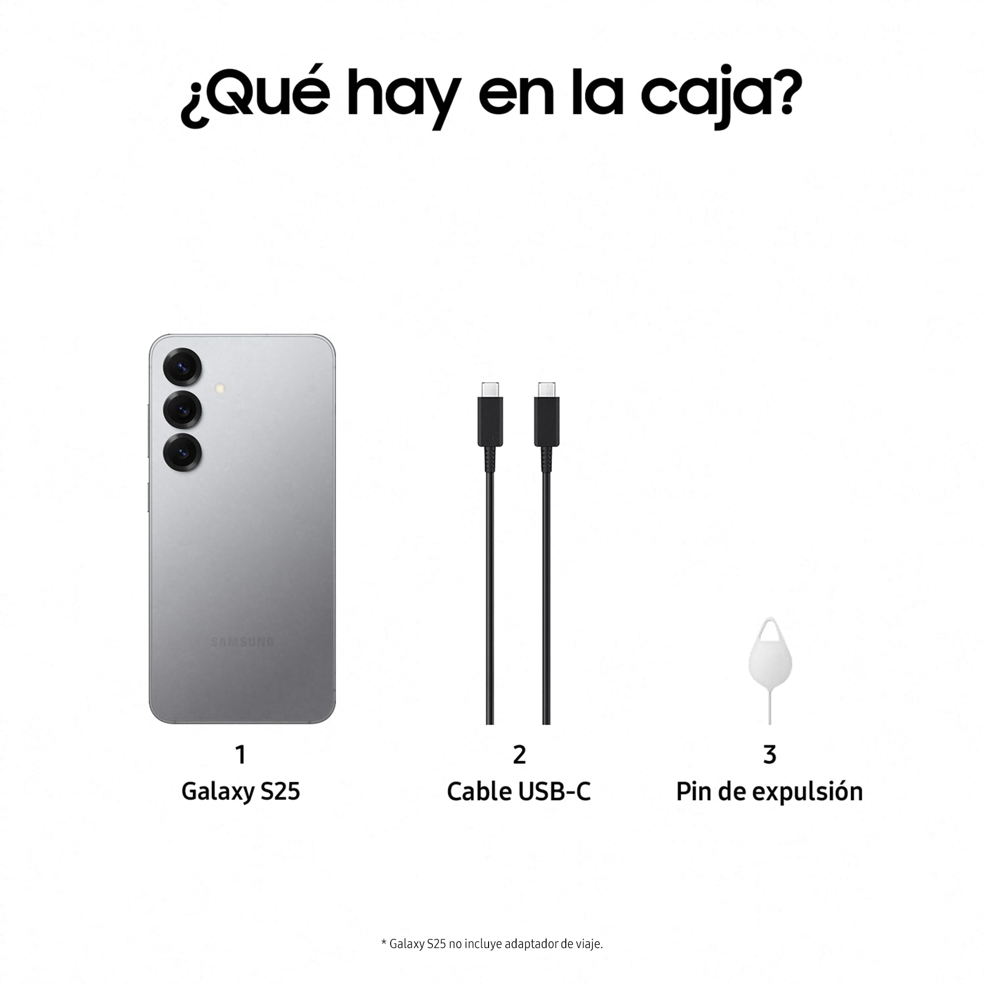 Samsung Galaxy S25 256GB Teléfono Móvil con IA, Galaxy AI, 12GB RAM, Cámara 50MP, Dual SIM, IP68, Garantía del Fabricante 3 Años + 1 Año Extra, Color Gris (Versión Española)