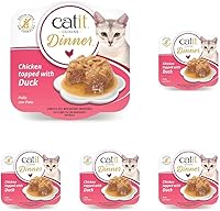Vista 15 de Catit Cena de pollo con carne de res y calabaza - Alimento húmedo hidratante y saludable para gatos de todas las edades