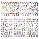 Yarlilyan 7 Sheets Mermaid Ocean Kids Nail Sticker, DIY Art Decals Including Scales Princess Starfis