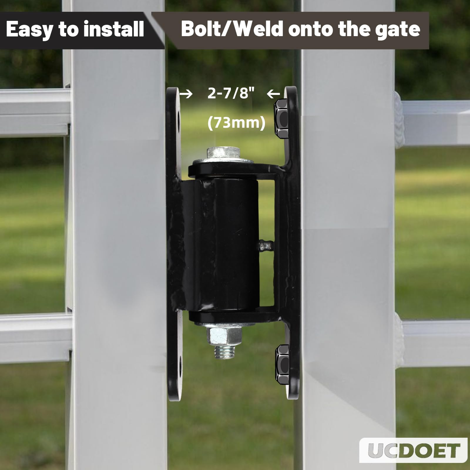 Bisagras de puerta resistentes de 7 pulgadas que se atornillan en la puerta y el poste, bisagra de puerta lubricable con rodamiento de rodillos de aguja para puertas grandes y pesadas de hasta