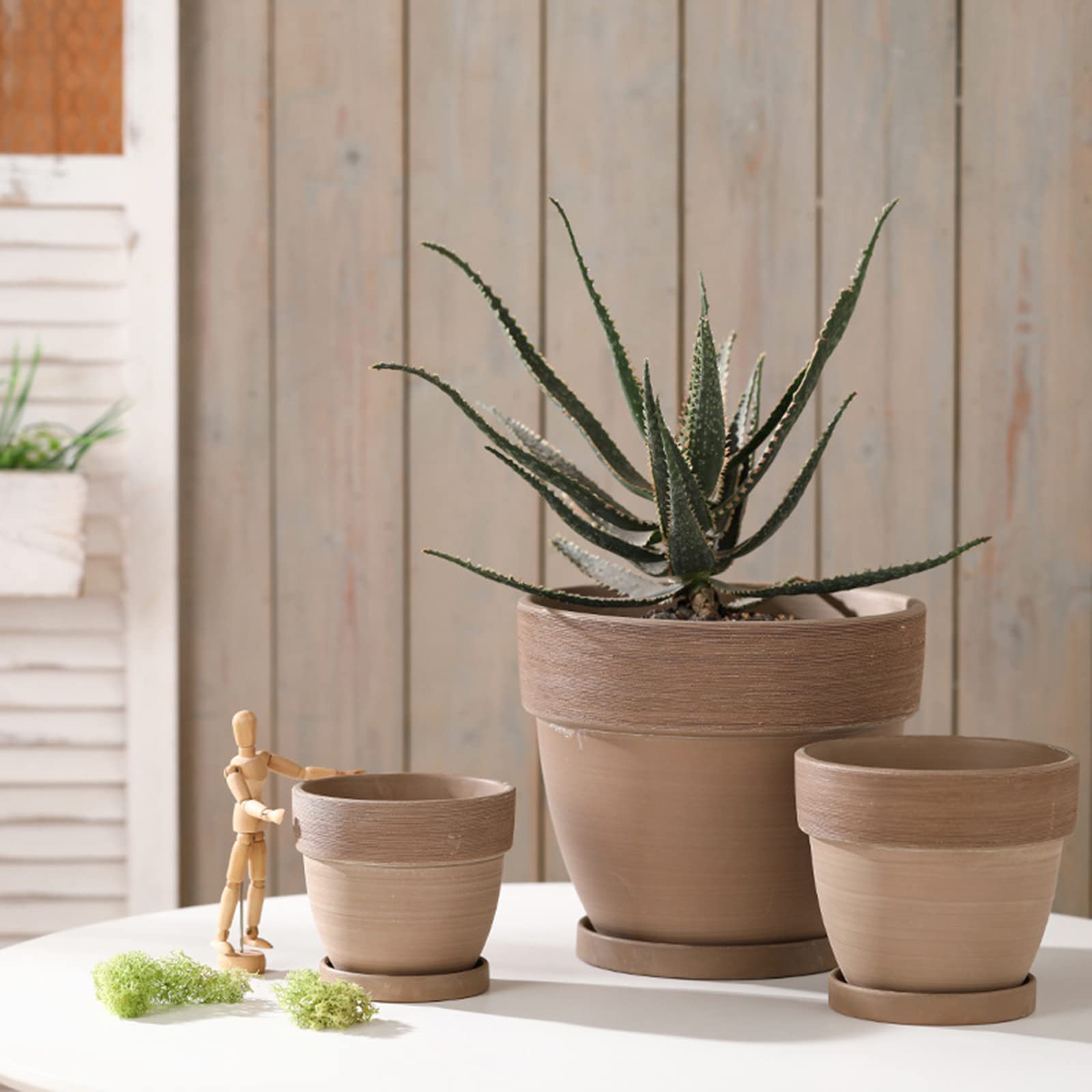 大きい プランター 鉢 陶器 花柄 スペイン 受け皿付 白 洋風 北欧 未使用 大きい プランター 鉢 陶器 花柄 スペイン 受け皿付 白 洋風
