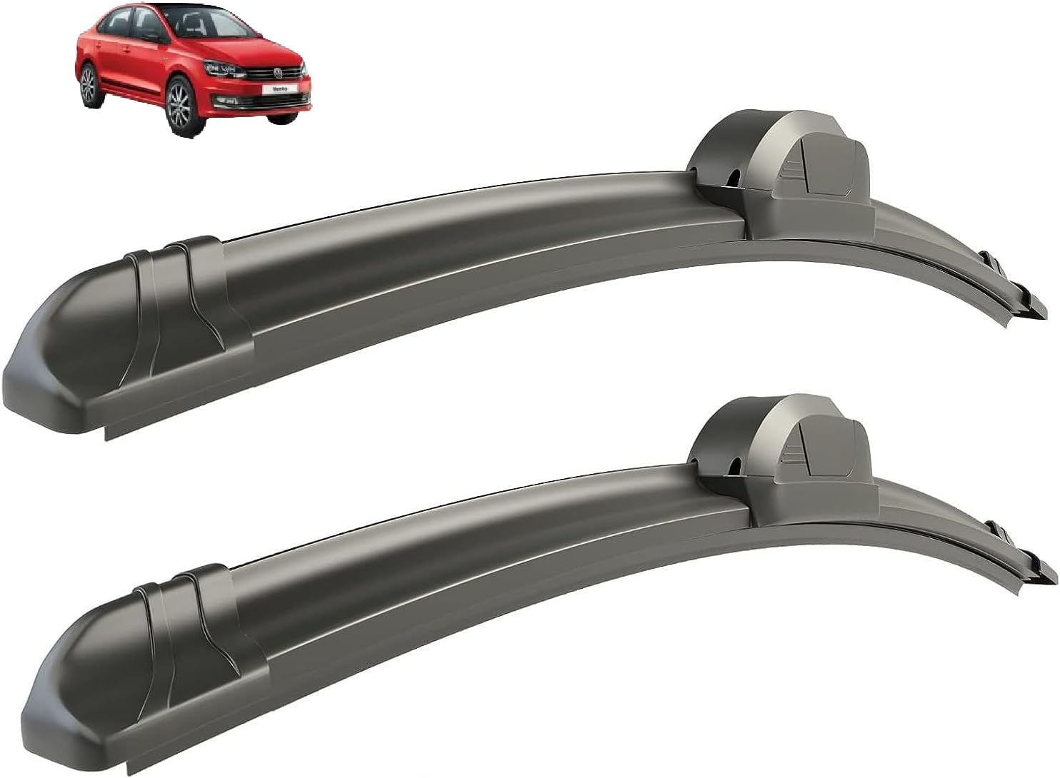 Windshield Car Wiper Blades Compatibility With VENT0 (Model : 2014-2019), VENT0 Wiper Blades - Set of 2Pc (D-24,P-16)
