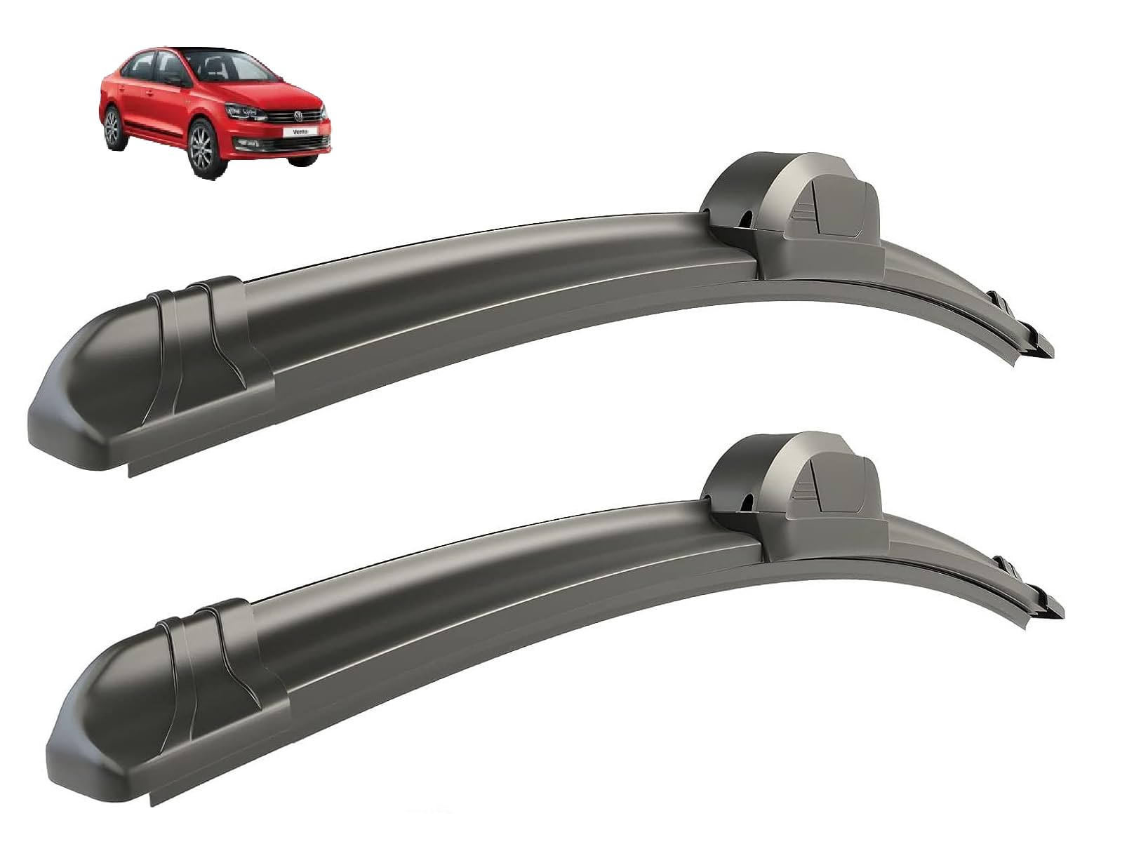 Windshield Car Wiper Blades Compatibility With VENT0 (Model : 2014-2019), VENT0 Wiper Blades - Set of 2Pc (D-24,P-16)