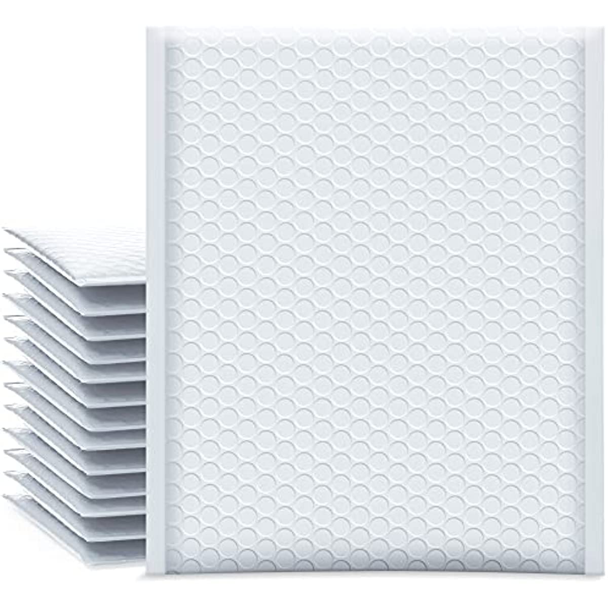 Bubble Mailers 9x11.8 Inch White 25 Pack Poly Padded Envelopes Medium Mailing Opaque Packaging Postal Self Seal Waterproof Boutique Shipping Bagsfor Shipping, Storage and Moving