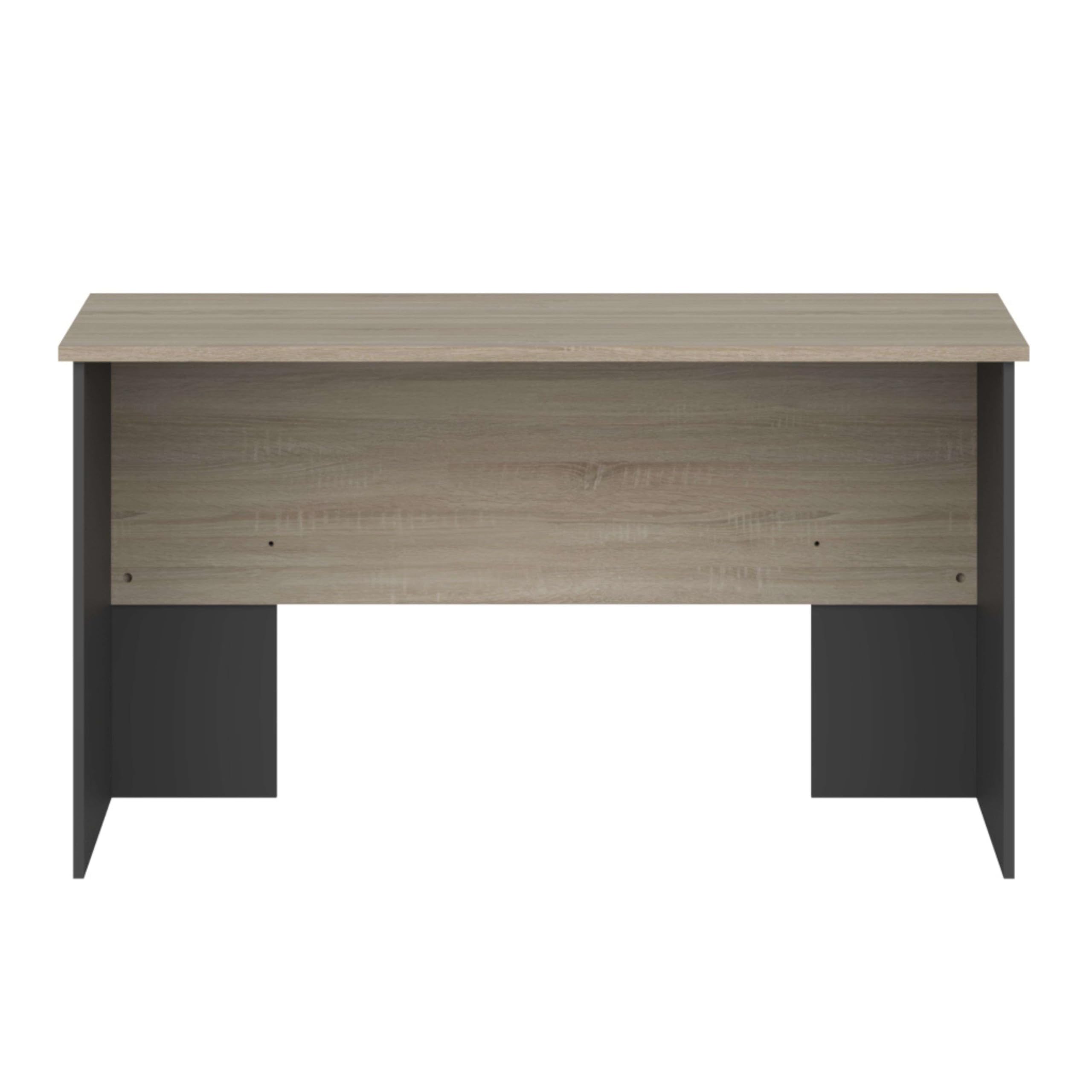 Miroytengo Mesa de Escritorio Oficina Nibis Estilo Industrial Color Roble Sonoma y Gris Antracita 140 cm