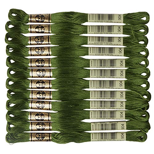 Image of DMC 6-Strand Embroidery Cotton Floss, Very Dark Parrot Green