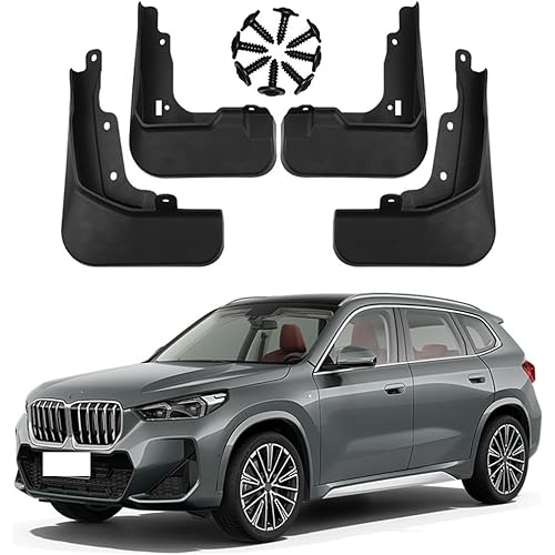 Mud Flaps Mud Guards Fit for 2023-2024 BMW X1 M Sport, Front & Rear Mud Splash Guards Accessories - 4 Pc, Black