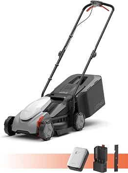 Litheli Electric Lawn Mower Cordless,Grass Cutter Machine for 2800 Sq. Ft.Lawnmower with Brushless Motor, 14.5 In Cutting Width, Cutting Height from 1 In to 2.5 In, Includes 5.0 Ah Battery and charger