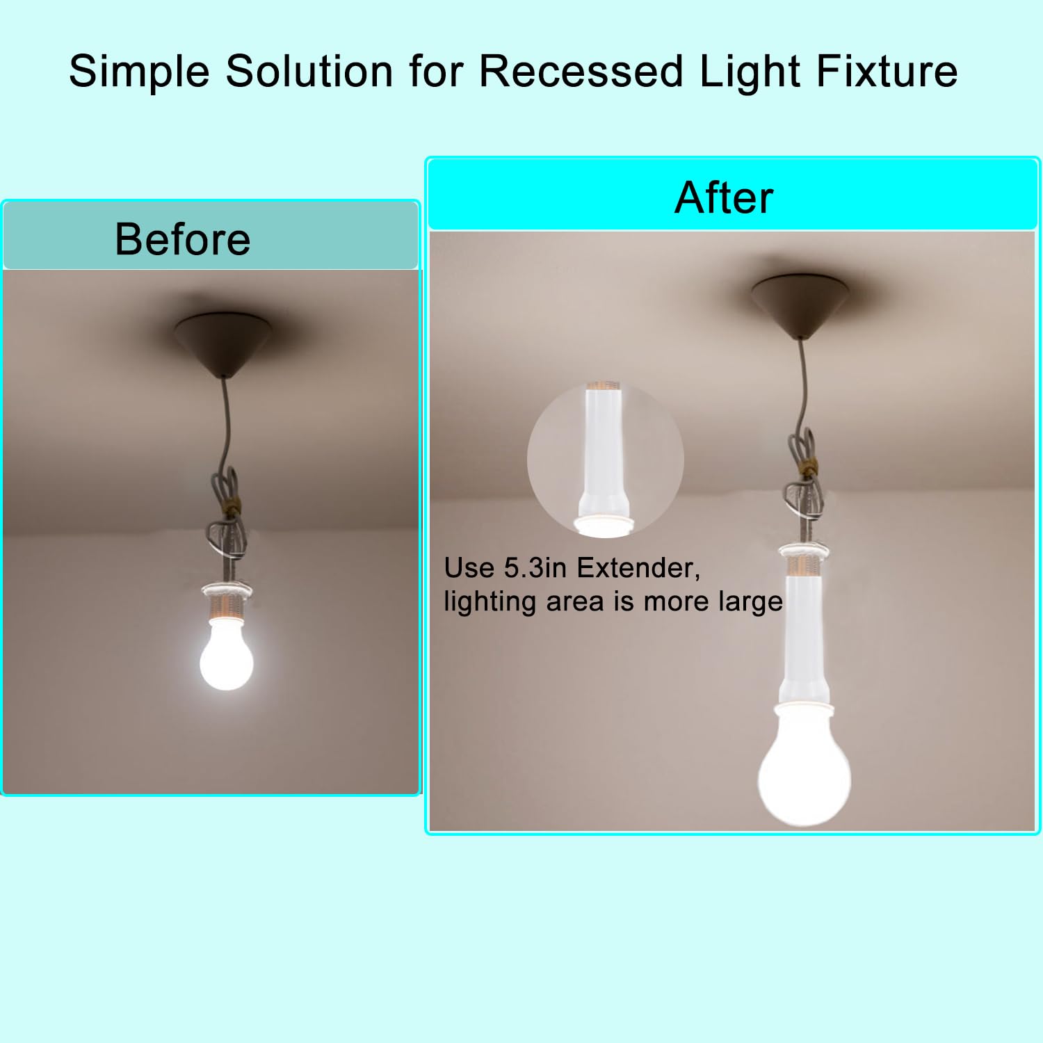 Light Socket Extender - Easy Bulb Placement -4 Light Socket Extender - Easy Bulb Placement -4