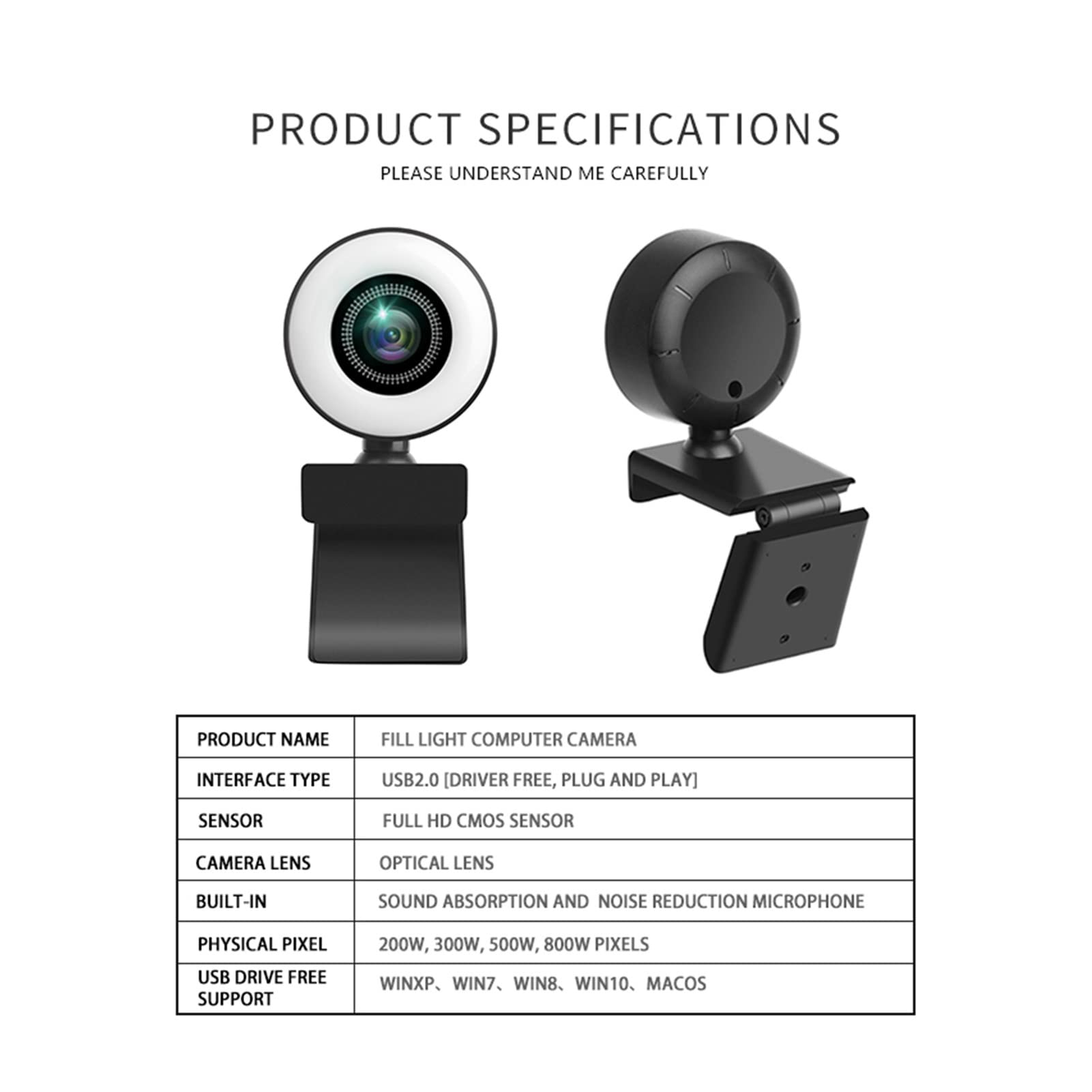 Cámara de videoconferencia Cámara web 2k 4k 1080p HD Con Micrófono Web Cam. ordenador personal Autofocus USB Cámara Laptop Desktop for accesorios de reunión de oficina para salas de reuniones grandes(