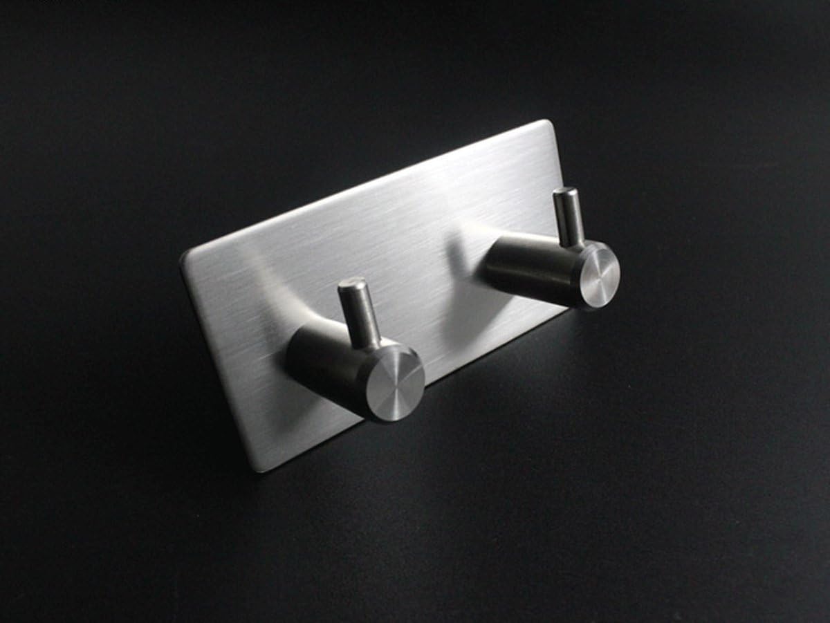 Popowbe Self Adhesive Hooks Pack Heavy Duty Stainless Steel