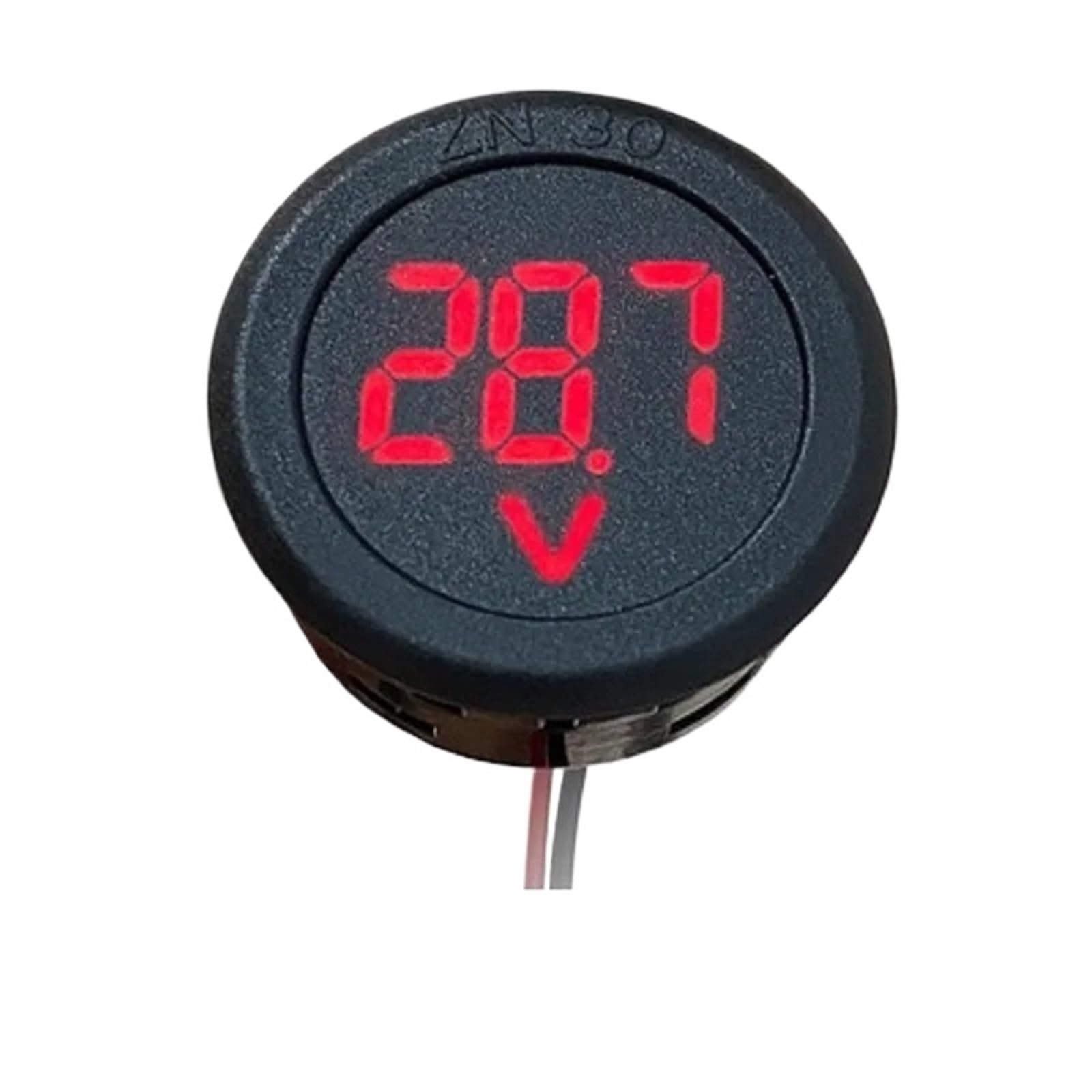 Voltmètre de tension continue rond anti erreur branchement 10pcs