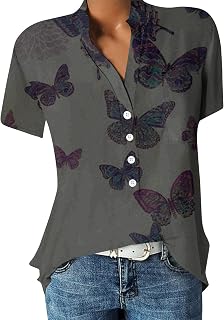 Womens Summer Tops 2023 Women's Casual Short Sleeve T-Shirts Crew Neck Tunic Basic Summer Tops Henry Shirt Blouses Blouses for Women Plus Size Tops for Women Women's Dressy Blouses