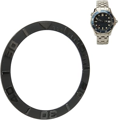 Ceramic Bezel Insert 38mm, Watch Bezel Replacement Part, Delicate Embossed Digit, Replacement Part for Watch Repairer Scratch Black