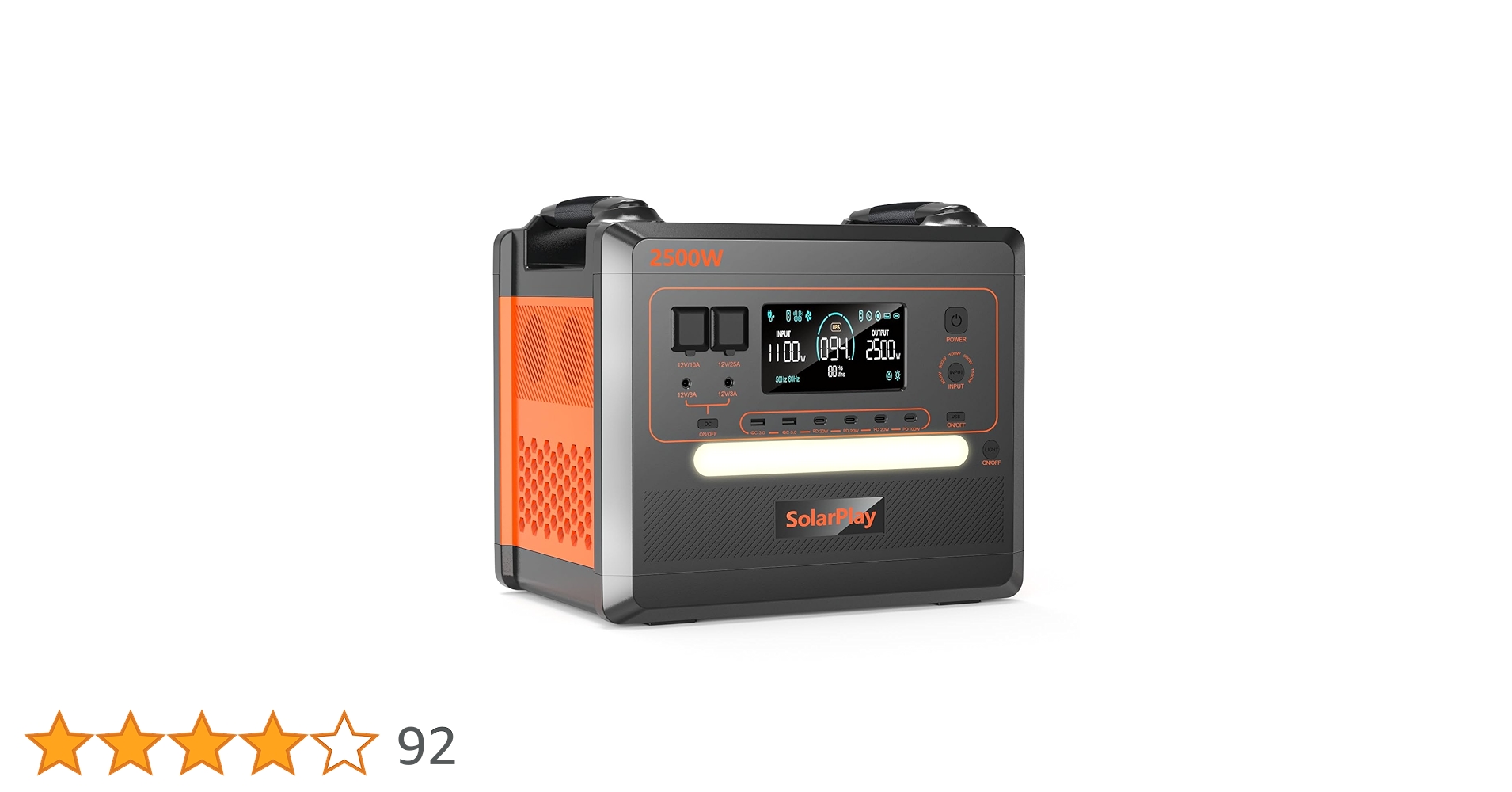 Amazon.co.jp: SolarPlay ポータブル電源 2500W/2300Wh 大容量