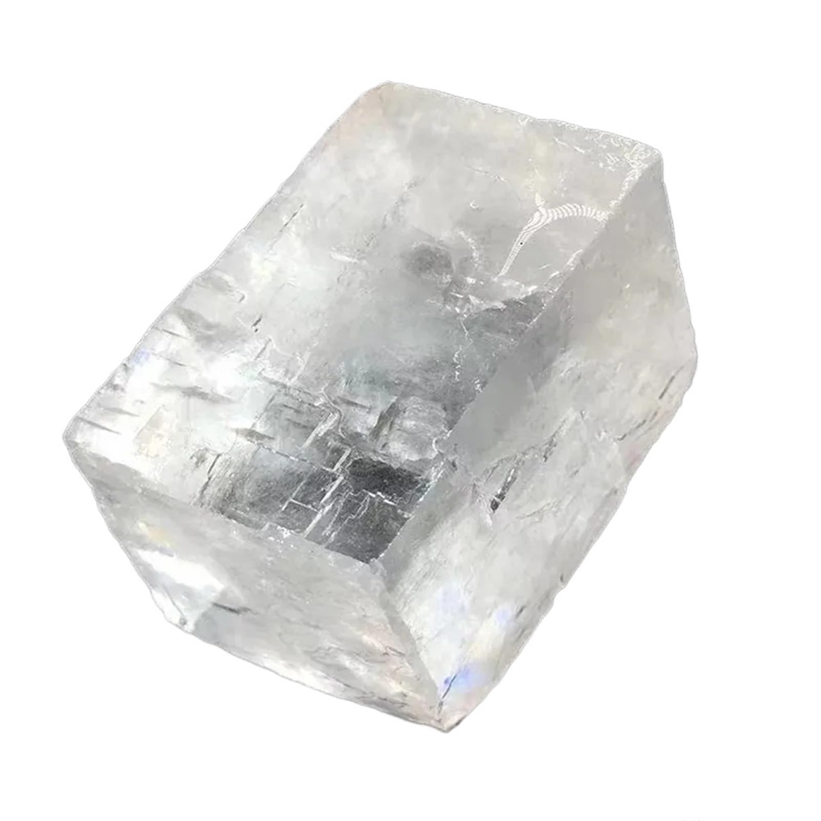 Amazon.co.jp: 1個 透明光学方解石 原石 キューブ アイスランドスパー