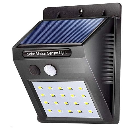 RD MALL Solar Motion Sensor Light Cordless Weatherproof Outdoor 20 LED Night Light Security Lamp (1 Piece)