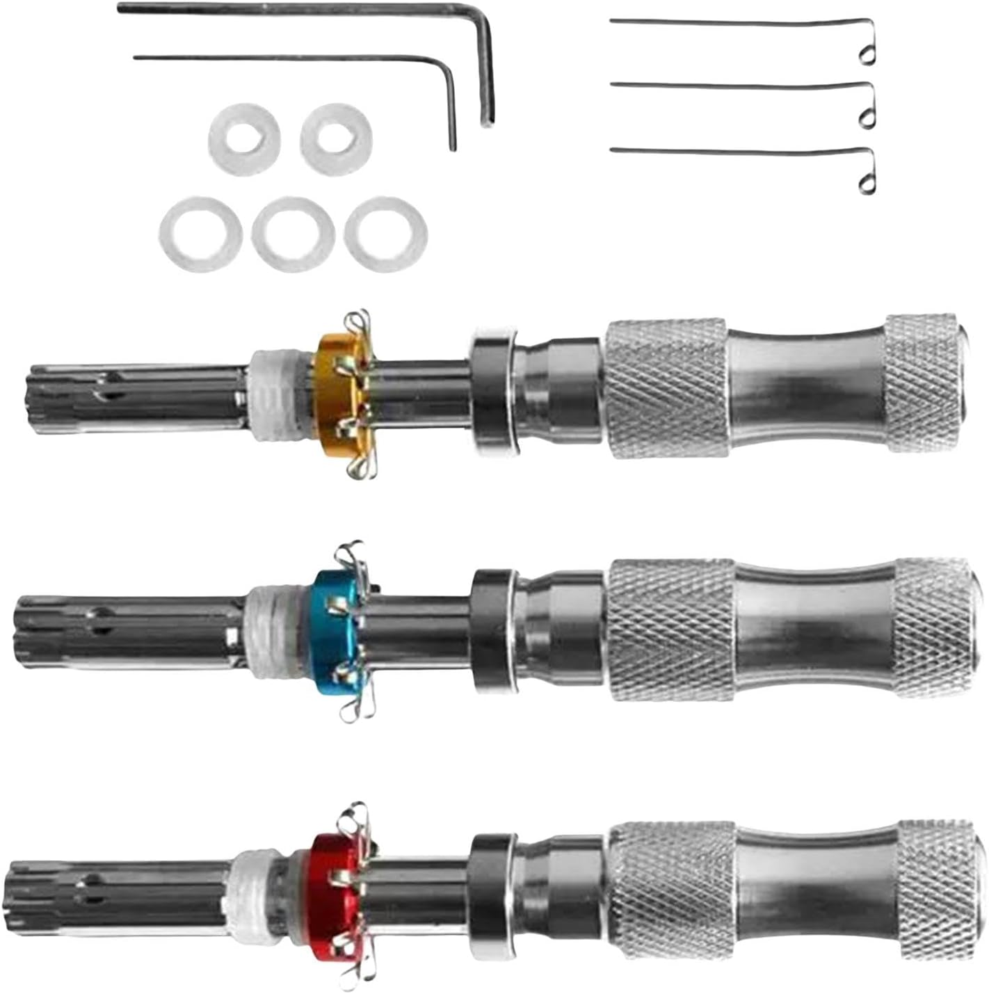 3X 7mm 7.5mm 7.8mm Kids Great Gift 7 Pins Adjustable Tubular Lockpicking|3 Tubular Set| Mixed Tool Sets| Hand Tools | Tools |Home & Garden