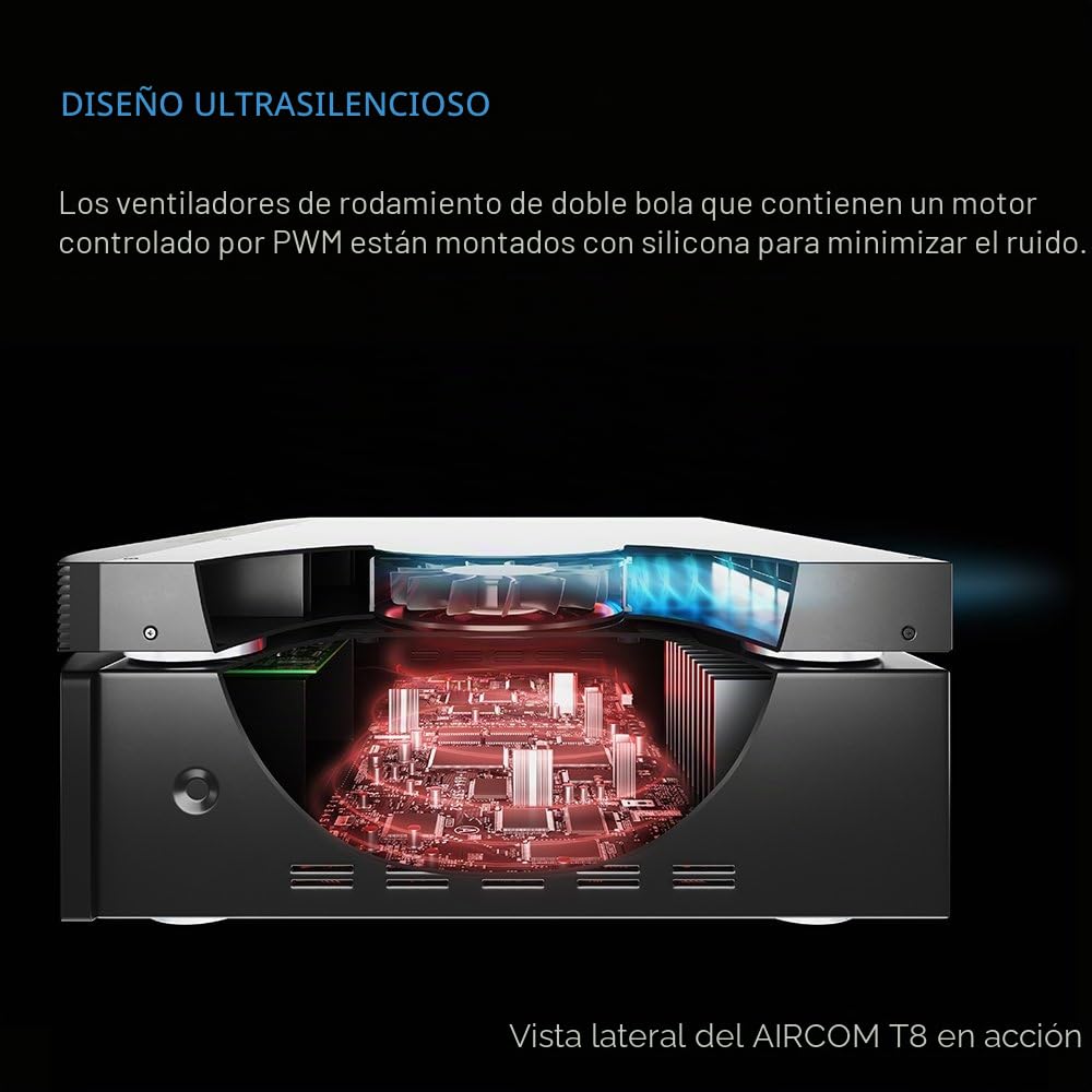 AC Infinity AIRCOM S6, 30cm sistema de ventilación silencioso de escape trasero para receptores, amplificadores, DVR y componentes de gabinete AV | Diseñado para receptores, amplificadores, DVR, componentes de gabinete AV