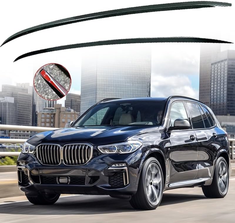 Roof Rack Rail Cover Fits for BMW X5 G05 2019-2023 Silver Updated to Black ABS