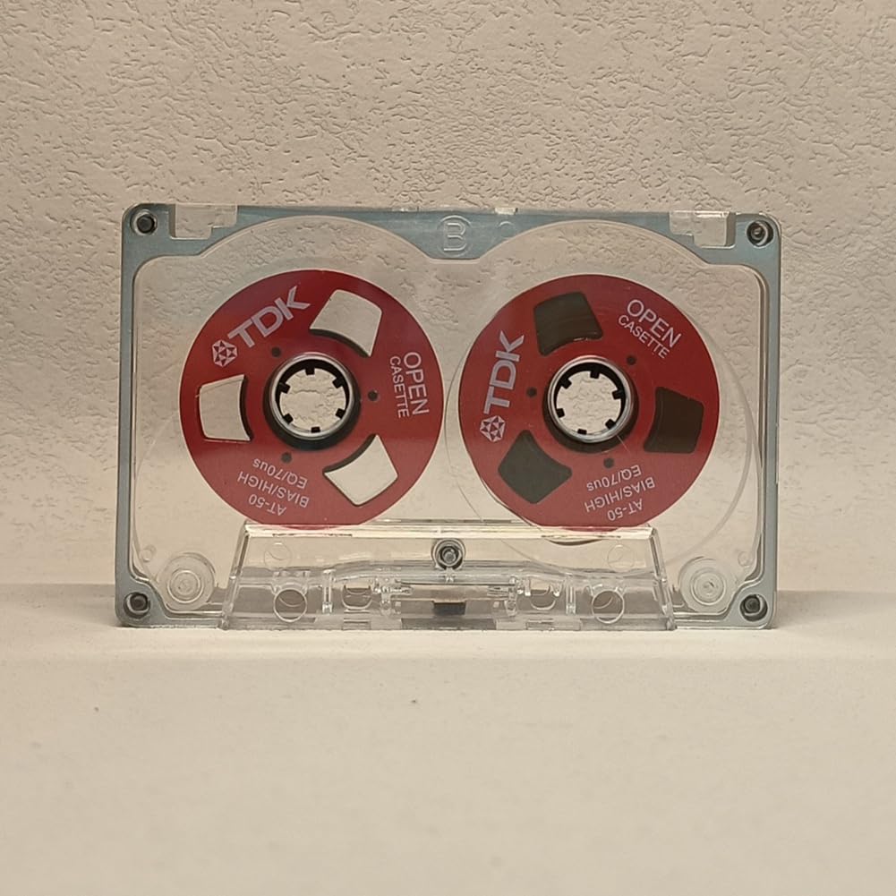Cartouche vide de 55 minutes, double face, disque métallique ouvert, disque de bande de cassette vide, C