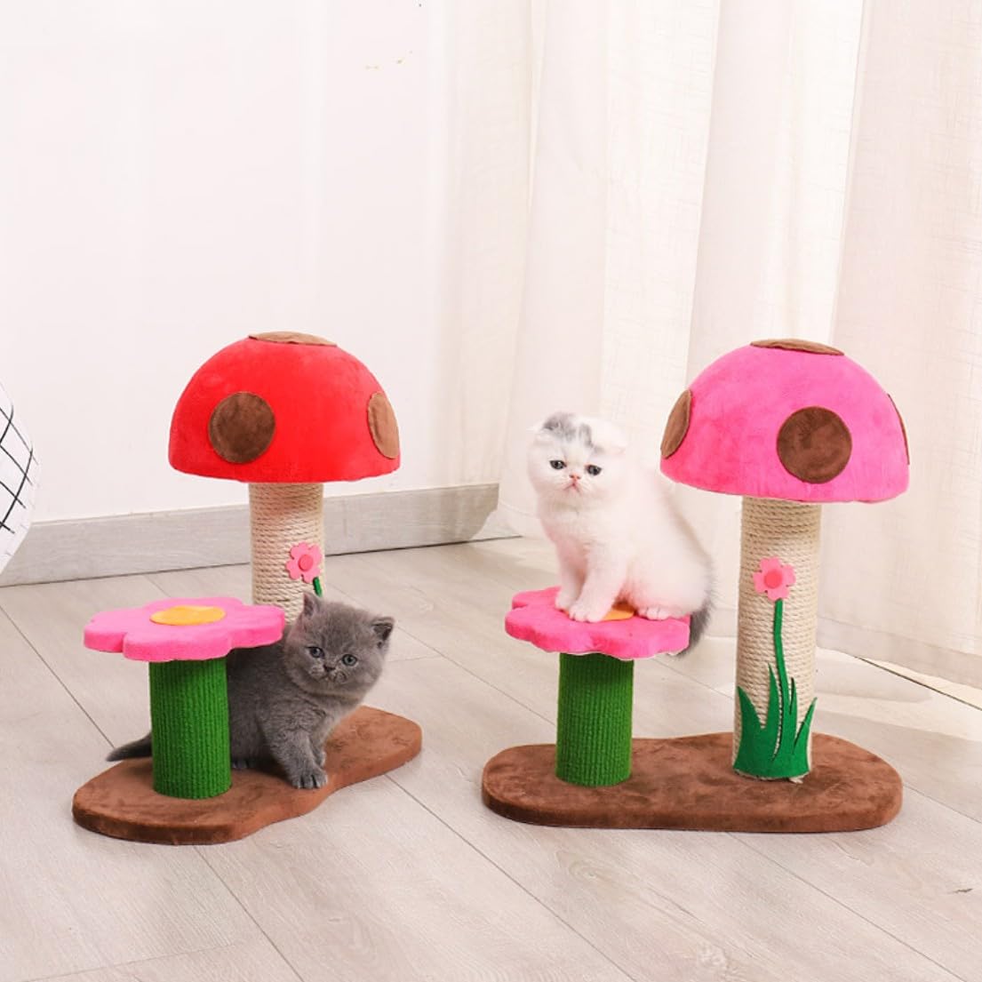 Muebles para Gatos Juguete for Gatos, Marco de Escalada for pequeños, Columna Plataforma Salto for Madera(Red)