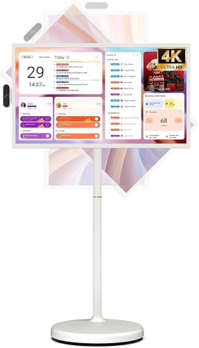 ApoloSign Televisor portátil inteligente UHD 4K de 32 pulgadas Gen2, almacenamiento de 16G + 256G, sistema operativo Android 15, 15000mAh, TV