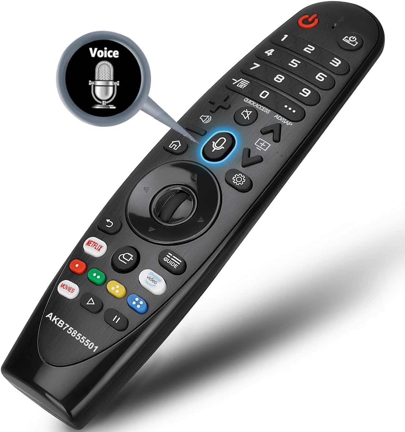Voice Magic Replacement for LG-Smart-TV-Remote, Compatible With AN-MR20GA AN-MR19BA LG Magic Remote, For LG UHD OLED QNED NanoCell 4K 8K Models With Google/Alexa Voice Recognition and Pointer Function