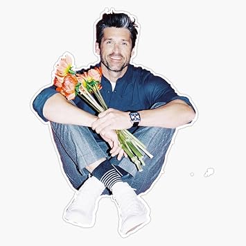 Patrick Dempsey Flower Vinyl Waterproof Sticker Decal Car Laptop Wall Window Bumper Sticker 5"