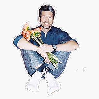 Patrick Dempsey Flower Vinyl Waterproof Sticker Decal Car Laptop Wall Window Bumper Sticker 5"