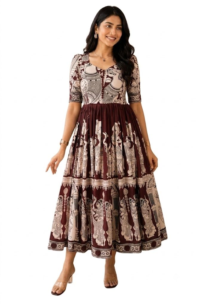 Women's Poly Rayon Maxi One-Piece Dress-image-23