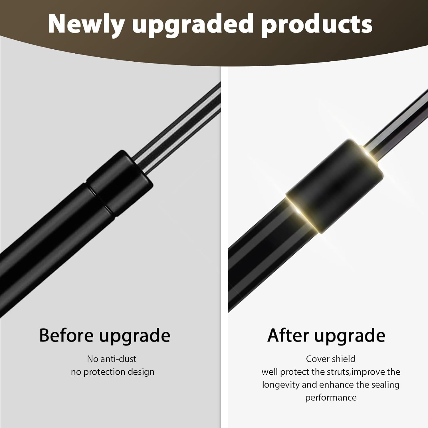 Rear Window Lift Supports Compatible with Jeep Wrangler 2018 2019 2020 2021 2022 2023 2024 Struts Gas Springs Shocks (Pack of 2) OEM # 68282670AA，PM4315