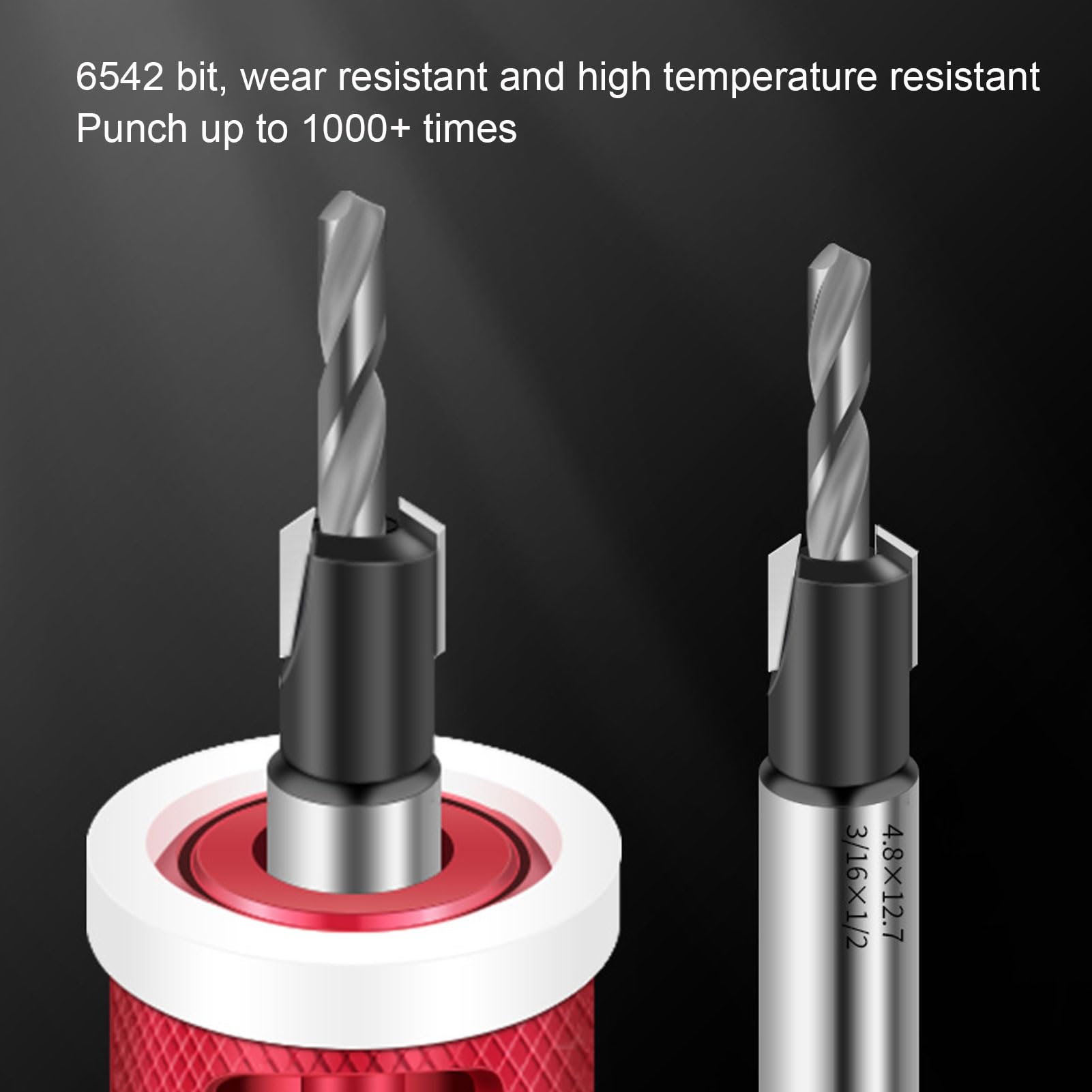 Senkbohrer-Set für Holz mit einstellbarem Tiefenanschlag, 82‑Grad‑Hartmetall‑Schraubenloch‑Vorbohrer‑Set, 5‑teiliges HSS‑M2‑Kegelbohrer‑Set für elektrische Hand‑ und