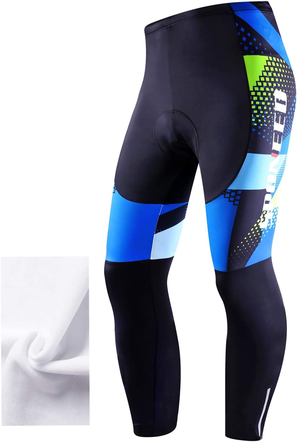Cycling Pants for Men Road Bike Compression Tights Winter Biking Bottoms with Padding UV Proof - Image 3
