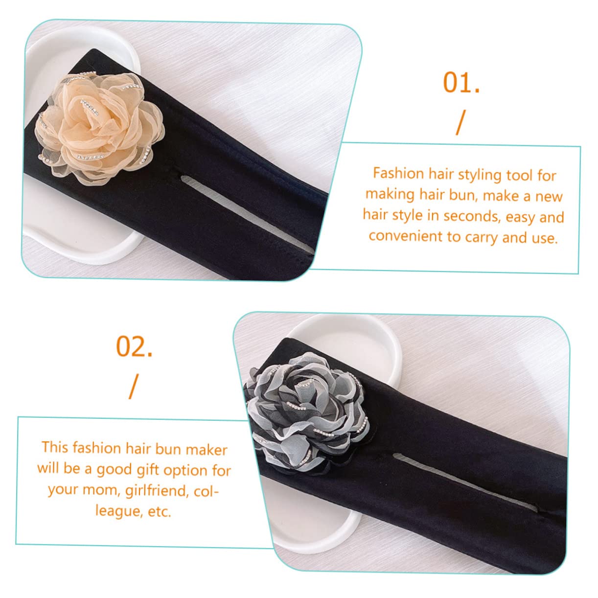 Mikinona Hairpin Set Bun Maker Shaper Hair Bun Former for Women Girls Hair Donut Former