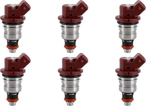 6PCS Fuel Injectors Fit For Mercury Mariner Outboard Optimax 75-250HP DFI 1.5L-3.0L 1999-2010,DFI 200HP 1999,Mariner 115 HP Outboard 2004,Fuel Injector Replaces 75-90-115-200-225, 804528, 37001