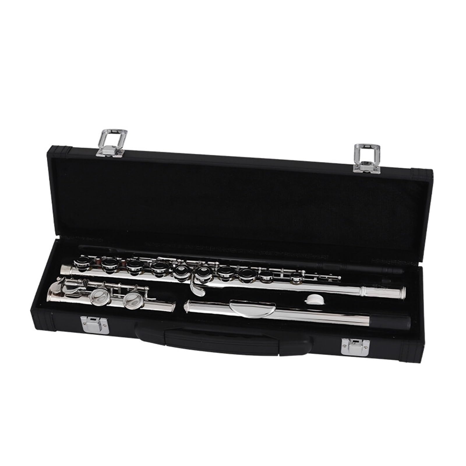 Flauta adultos Flauta Instrumento C Llave 16 Agujeros Niquelado Plateado Flauta Principiante Orquesta De Actuación(Nickel)