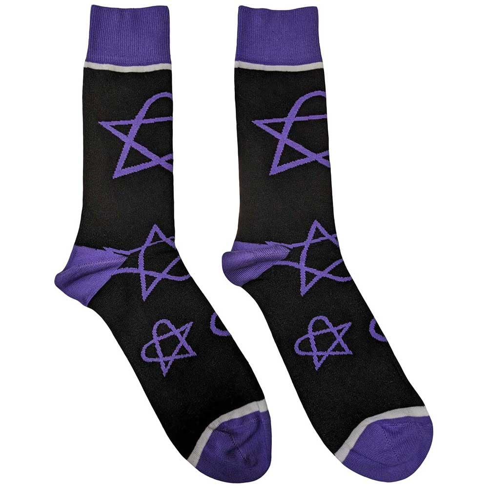 Rock Off officially licensed products HIM Purple Heartagrams Ankle Socks One Size