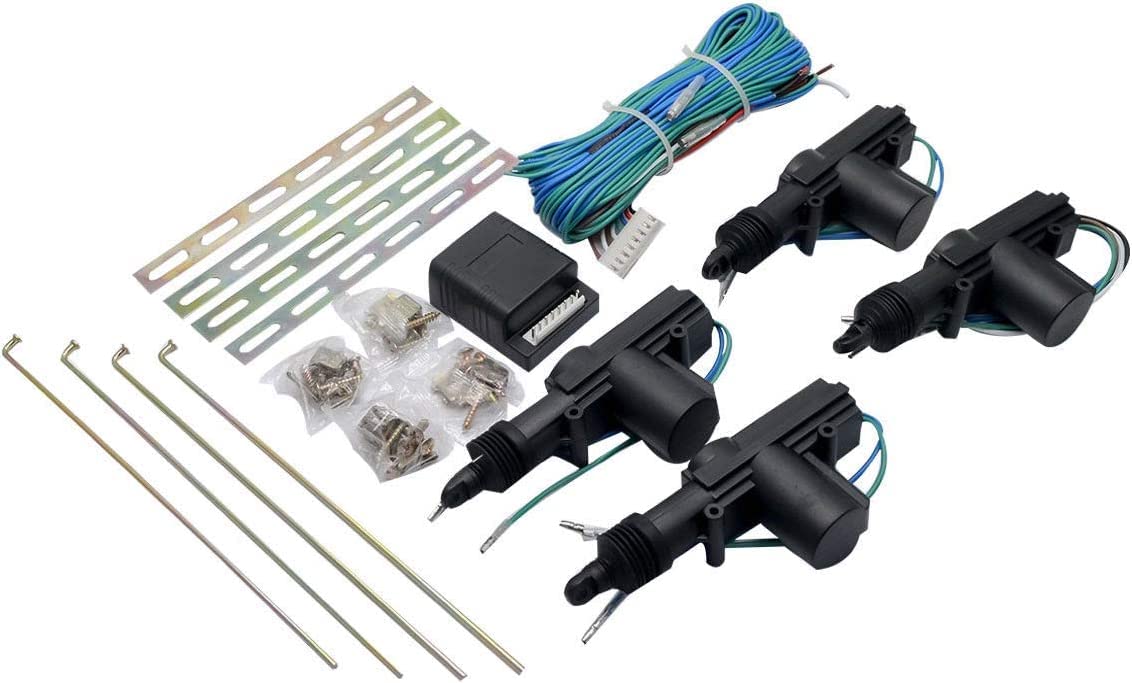 Baceyong Kit de Cierre Centralizado, Kit de Apertura sin Llave, con Kit de Cierre Centralizado Eléctrico Mando sin Llave para 2 Coches + Sirena de Alarma